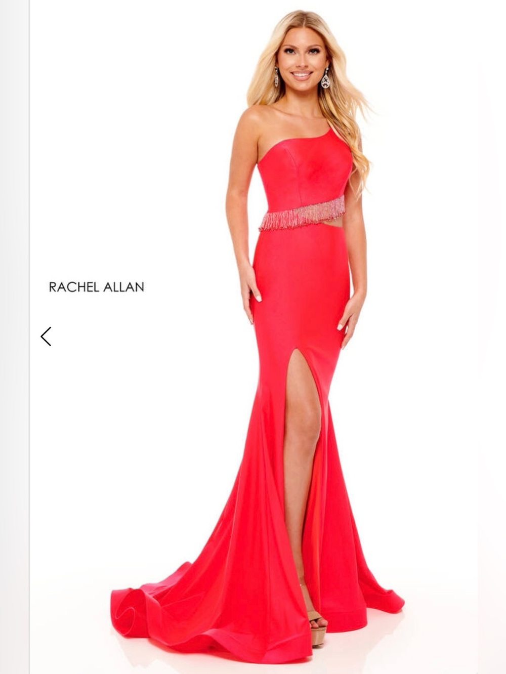 New Rachel Allan 70168 Watermelon Dress Size 0